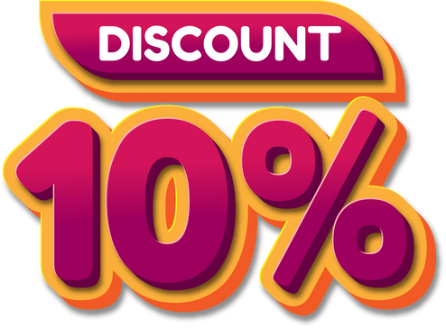 3d text discount 10%